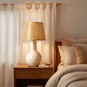 Handmade Led Ceramic Table Lamp Modern Corner Vintage Decorative Desk Lamp for Living Room Bedroom