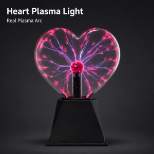 Heart Plasma Light Warm White USB Plug-In Postmodern Design Night Light for Bedroom Desk