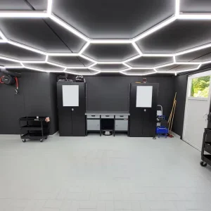 Hexagon LED Honeycomb Modular Linkable Ceiling Light for Retail Stores, Showrooms, and Exhibition Halls