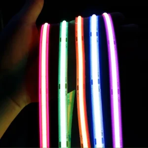 High Brightness 10mm RGB LED Light Strip Multicolor 24V 15W M USB Connectivity Voice Control Cuttable IP20 Rated CRI90 Home