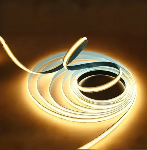 High Brightness 5v 8mm 320leds m Cob Strip Light Profile Flexible Cob Led Strip for Cabinet Bedroom Kitchen Lighting Decoration