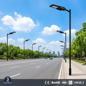 High Brightness 6000LM 40W Solar Street Lamp IP65 Rating with Remote Control & PIR Sensor Outdoor LED Lamp 3 Year Warranty