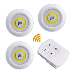 High Brightness COB Modern Cabinet Puck Switch Light Kitchen Wall Lights Round LED Night Lighting with Remote Control