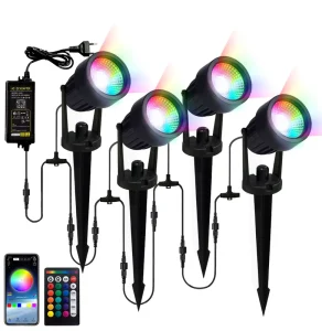 High Brightness Smart App Control RGB LED Ground Light Waterproof Pathway Light for Yard Patio Lawn Garden