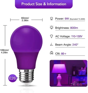 High Brightness Worbest LED Bulb A19 6W 120V Dimmable for Residential Christmas Decoration