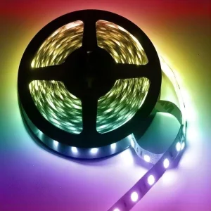 High CRI 70 SMD5050 RGB Flexible LED Strip Light 12V IP20 Waterproof Remote Control 60 LEDs m Dimmable