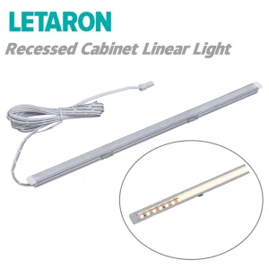 High CRI 90 DC 12V/24V Direct Illumination 3000K/4000K/6000K Customizable Embedded LED Strip Recessed Cabinet Lights