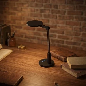 High CRI 95 LED Desk Lamp Eye Protection Ring Light for Students Reading 3 Color Modes Slide Dimming Foldable Table Lamp