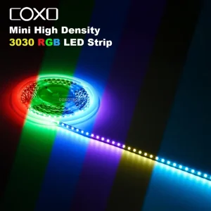High Density Mini RGB LED Strip 3030 Ultra Thin Compact Linear Lighting Under Cabinet Shelf Hidden Decor