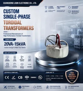 High Efficiency 50VA Toroidal Transformer with LED Lighting 230V Input 36V Output Single Phase Copper Material