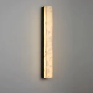 High End Luxury Natural Alabaster Marble Wall Lamp Villa Hotel Lighting Modern Living Room Copper Wall Lamp Sconce