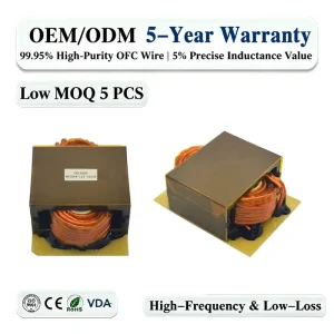 High-Frequency Flyback Transformer 100kHz High-Voltage 240V Dual-Winding Coil for Instruments