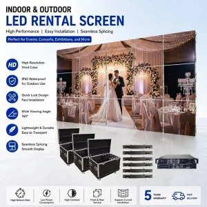 High Gamut Rental LED Video Wall 160 Degree Viewing Angle Indoor P2.97 P3.91 LED Screen for Wedding & Live Show Background