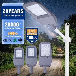 High Lumen Garden Column Lamp SMD3030 Various Specifications 80 120 180 Watt Waterproof IP65 LED Street Light