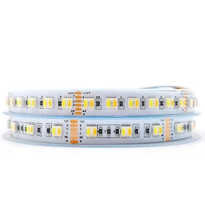 High Lumen SMD5050 RGBCCT Led Strip 12V 24V RGBWW 5M 10M APP 5in1 Smart Control Flexible 5050 Led Light Strip