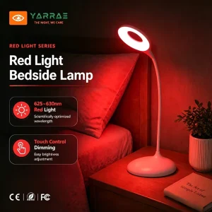 High Performance 1800mah LED Rechargeable Table Lamp Black White Body 625~630 660 670nm Red Light Hotel Reading Book Light