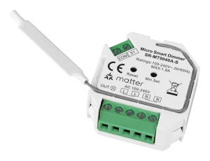 High Performance AC Phase Dimmer 100~240V 1.8A 400W 200W Matter Thread Voice Ready OTA Fits Wall Box SR MT9040A S