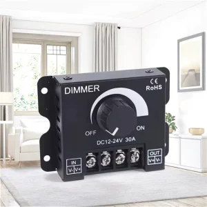 High-Power Manual Dimmer 30A for Single Color COB/SMD LED Strip 12V/24V