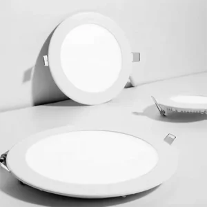 High Power Modern Aluminum Indoor Ceiling Office Lighting Round Flat 3W 24W Recessed LED Slim Panel Light