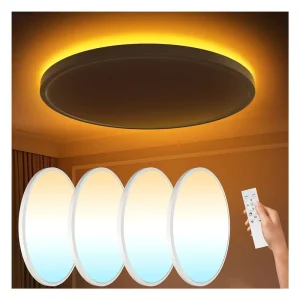 High Quality 24W LED Ceiling Light for Bedroom Modern Slim Design Aluminum Base Remote Control AC Direct Factory Surface Mounted