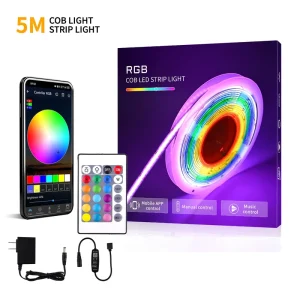 High Quality 5M Set 12v 24v 576Leds m 10mm RGB Dimmable Cob Smart Led Strip Light for Tv Backlight Bedroom