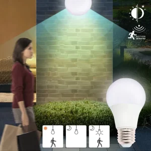 High Quality 9W LED E27 E26 Smart Bulbs Motion Sensor Dusk Dawn Corridor Crossing Lights 220V AC Power Supply Low Price
