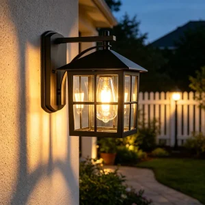High Quality Anti Rust Black Aluminum Waterproof E27 Warm White Outdoor Wall Lamp for Home Decor Wall Sconce