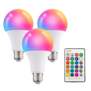 High Quality E26 E27 B22 RGB Remote Control LED Smart Bulbs for Residential Use Low Price