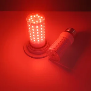 High Quality IP44 Red Gold Yellow LED Ceramic Light Bulbs E27 E14 7W AC85 265V 360 Degree Flicker Free Energy Saving