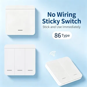 High Quality KaiYi 220V Wireless Smart Life RF433 IP65 Waterproof ABS Modern Panel Smart Light Switch Dual Control Wall Mounted