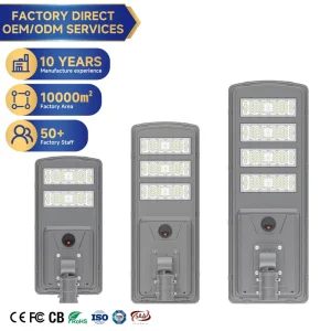 High Quality LED Outdoor Solar Street Light IP65 Waterproof with Smart Control DC Powered for Street Highway & Garden Use