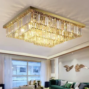 High Quality Modern Crystal Ceiling Lights for Banquet Halls Luxury Villas Hotels LED AC Power Metal Base