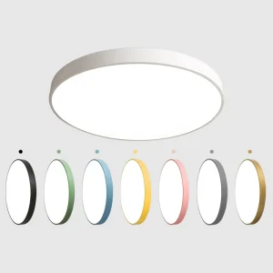 High Quality Modern Round Ceiling Lamp Remote Control Black White Smart Home Indoor Living Room Decoration Led Ceiling Light