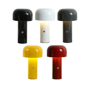 High Quality Modern Touch Decorative Mushroom LED Night Light Portable Wireless Bedside Table Lamp Battery Backup Cordless