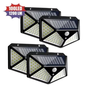 High Quality Outdoor Solar Garden Lamp 100 LED IP65 Waterproof Motion Sensor Solar Wall Garden Lights