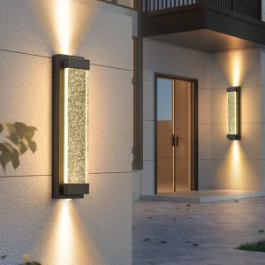 High Quality Outdoor Waterproof Crystal Wall Lamp Villa Courtyard Exterior Wall Porch Decoration LED Wall Lamp