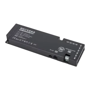High Quality Ultra-thin Black Plastic Shell Cabinet Light Emitting Diode Driver 24W 36W 60W 100W Switching Power Supply 24V