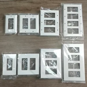 High Quality for American 3 Gang Double Pole GFIC White Wall Switches for 125V 15A Plastic Cover Plate