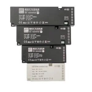 High Quality ultra Thin Black Plastic Shell Cabinet Led Driver 24W 36W 60W 100W Switching Power Supply 24V