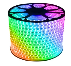 High Voltage 230V RGB Flex LED Strip Light with IP65 Protection