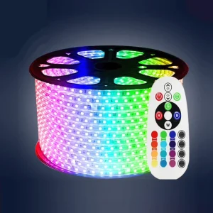 High Voltage RGB LED Strip Light Waterproof Colorful SMD Integrated Flexible Indoor/Outdoor