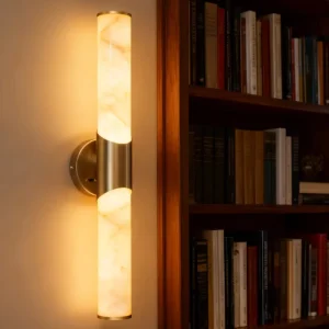 High end ART DECO Marble Stainless Steel LED Multi color Temperature Home Wall Lamp for Living Room Lighting Fixtures