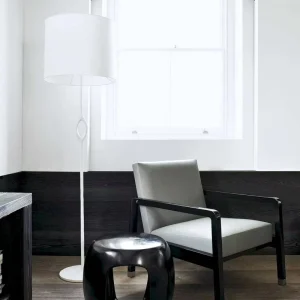 High end Contemporary LED Floor Lamp with Paper Shade for Living Room Bedroom Study