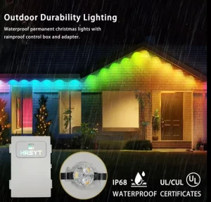 Holiday Christmas Permanent Outdoor RGB RGBW Light String Smart LED Strip Pixel Point Light
