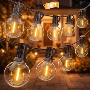 Holiday Party Garden Decor G40 Patio Festoon Lights 25 50 100FT Waterproof Globe Bulb Outdoor Fairy String Garland Lights