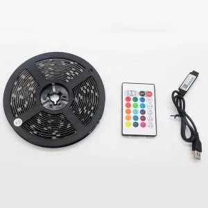 Holiday RGB Smart LED Strip Light, 5V USB, 2m