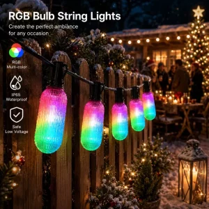 Holidays Low Voltage Lights with LED String Lights and Waterproof Outdoor Lighting for Safe Deck Decor Set Project Use