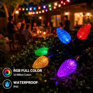 Holidays Market Lights with Outdoor Patio Lights and Waterproof String Lights for Commercial Cafe Seating Decor Supplier Set