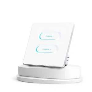 Home App Connected PC Zero-Fire Smart Switch with Voice and Remote Control No AC Outlets QC0021