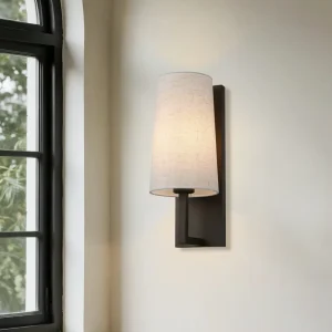 Home Decor Creative Minimalist Bedroom Bedside Led Wall Lamp Fabric Shade Corridor Iron Wall Sconce Light Indoor